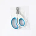 Professionelle Haustier-Nagelknipser aus Edelstahl für Katzen und Hunde in Weiß und Blau - Einloch-Blindschneider-Stil / Beutelverpackung / Blau