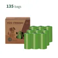 Eco-friendly green pet poop bags, 9 rolls total 135 bags in dispenser box - Eco-friendly Green Solid Color / 9 Rolls (135 Bags) / Green