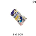 Set di palline colorate in peluche da 5 cm per gatti con sonagli interni, confezione 19g - Palla per gatti / Imballaggio su cartoncino / Mix blu bianco giallo
