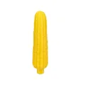 Detailed macro view of corn-shaped squeaky dog toy featuring realistic grain texture - Squeaky Corn / Yellow