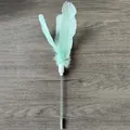 Interaktiver Katzenstab-Aufsatz mit mintgrüner Feder und flexibler Feder für Katzen - Spring cat teasing stick / Grün