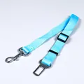 Ceinture de sécurité réglable en nylon bleu pour chien avec boucle en métal robuste - Modèle Polypropylène / 2.5*60-70cm / Bleu Clair