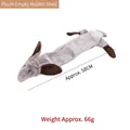 Grey long plush rabbit skin squeaky dog toy for interactive play and dental health - Funny Rabbit (PT023) / Approx. 58cm