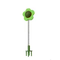 Self-rotating catnip ball toy with green flower spring and plug-in base for cat scratching - Green Sunflower Style