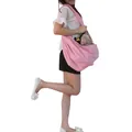 Comfortable pink breathable pet sling carrier bag for small dogs and cats on white background - 60*30 / Pink
