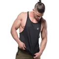 Men's black breathable mesh sports tank top for gym fitness and quick-dry workout - M / Tops / Black