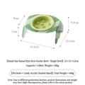 Green pet slow feeder bowl with tilted acrylic stand for anti-choke feeding and protection - Slow Feeder Bowl / 150ML / Green