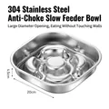 Langlebiger 304 Edelstahl Anti-Schling-Napf für Hunde und Katzen, 20 cm quadratisch - Quadratischer Edelstahl Anti Schling Napf