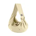 Tragbare atmungsaktive Katzenschlinge in Creme-Beige für kleine Haustiere bis 6,5 kg - Aprikose (Mit Netz)