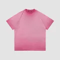 Vintage acid-washed pink T-shirt with drop shoulder and relaxed fit - S / Tops / Gradient Rose Red