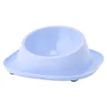 Bol pour animaux bleu clair incliné avec base large anti-fourmis et anti-fuite - Bol unique / 22.5*22.5*8.8 / Bleu clair