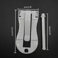 Detail view of bird cuttlebone clip and plastic stand stick with exact measurements - 1 Piece / 434#