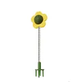 Interactive catnip ball toy with a long spring and yellow flower design for cats - Yellow Sunflower Style