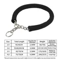 Heavy duty padded stainless steel dog choke collar size guide for all breeds - 2.5mm*45cm / Silver/Black