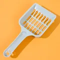 Light blue hollow cat litter scoop with cute paw handle hole for pet cleaning - 19.6*8.7*2.3cm / Light Blue