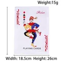 Jouet couineur en peluche pour chien disque volant avec motif de carte à jouer Joker - Carte à Jouer Froissée - Joker (Rouge)