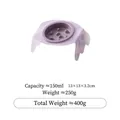 Purple slow feeder pet bowl with tilted acrylic stand for small dogs and cats, 150ml - Slow Feeder Bowl / 150ML / Purple