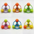 Buntes rotierendes Papageien-Windrad-Spielzeug mit Glockenbällen für Käfige - Kreis Drei Glocken / Hellviolett