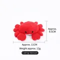Red plush crab catnip toy, 11cm width, soft durable dental chew for indoor cats - Red Crab