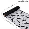 Black Halloween mesh tulle roll with bat pattern for table decoration, 457cm long - Black Bat Style / 28x457cm / Black