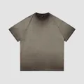 Vintage American style gradient distressed cotton t-shirt featuring a washed finish - S / Tops / Gradient Coffee