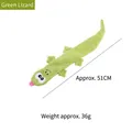 Green corn fleece squeaky lizard dog toy for chewing and teeth cleaning, 51cm length. - Corn Velvet Dog Toy / Green