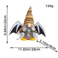 Halloween bat wing gnome plush doll with orange striped hat and dimensions 25cm - Orange Black Female Style (Z2-14) / Orange and Black