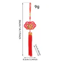 Traditional red felt Chinese New Year hanging ornament with gold Fu character and tassel - Safety and Peace