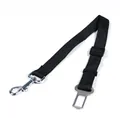 Ceinture de sécurité réglable en nylon noir pour chien avec crochet en métal durable. - Modèle Polypropylène / 2.5*60-70cm / Noir