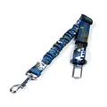 Ceinture de sécurité élastique pour chien avec sangle en nylon réglable - Style Élastique (2.5*45-74cm) / Camouflage Bleu
