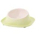 Écuelle ergonomique inclinée avec design anti-débordement en vert clair et rose - Bol blanc / 22.5*22.5*8.8 / Vert clair