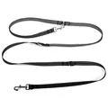 Adjustable multi-functional hands-free dog leash with reflective stitching in black - Reflective Black