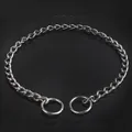 Durable stainless steel dog choke chain P-link training collar for large and medium pets - 2.0mm*35cm / Silver