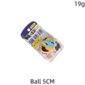 Palla per gatti intrecciata colorata con campanello, peso 19g e diametro 5cm - Pallina interattiva per gatti n. 3 / Imballaggio su cartoncino / Mix giallo blu marrone