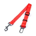 Laisse de ceinture de sécurité rouge ajustable pour chien en nylon très résistant - Modèle Polypropylène / 2.5*60-70cm / Rouge
