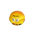 Durable squeaky hamburger dog toy featuring a cute cartoon face design for pets - Burger with Eyes