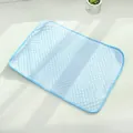 Hellblaue atmungsaktive 3D-Kühlmatte für Haustiere mit Eisseide-Textur für Hunde - Mittel (58x44cm) / Blassblau