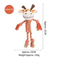 Giocattolo da masticare per cani in peluche e corda di cotone a forma di giraffa, 31x25cm - Giraffa / Circa 31x25cm