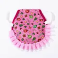 Festive pink Christmas print hen saddle apron for poultry back feather protection - One Size / Pink Christmas Element Print