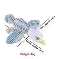 Creative bird-shaped plush dog toy with durable cotton rope and blue flying bird design - Blue Flying Bird