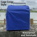 Funda azul impermeable para jaula de loros para jaulas de pájaros portátiles - Con Cubierta de Jaula / S