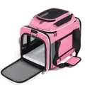 Borsa da trasporto rosa traspirante in tessuto Oxford per gatti con finestre a rete - 45*28*35CM / Rosa