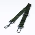 Ceinture de sécurité réglable pour animal de compagnie vert foncé avec clip métallique - Modèle Polypropylène / 2.5*60-70cm / Vert Foncé