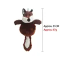 Plush fox dog toy with corduroy texture, squeaky interactive pet toy, 31cm size - Fox Pattern / Approx 31cm / Fox