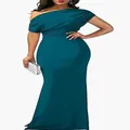 Robe de soirée longue élégante à une épaule dénudée sarcelle pour événements formels. - Bleu sarcelle