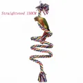 150cm colorful spiral cotton rope bird toy designed for climbing and chewing exercises - Diameter 1.8cm Straightened 1.5m