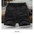 Short décontracté vintage de style workwear pour homme en noir, idéal pour l'été - M / Bas / Noir
