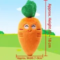 Carrot shaped plush squeaky pet toy for dogs and cats featuring 15-18cm height details - Squeaky Carrot