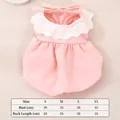 Adorable vestido de princesa calabaza rosa para perros pequeños y gatos con cuello de encaje blanco - S / Vestidos / Rosa
