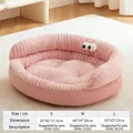 Divano letto in peluche rosa per gatti e cani con tabella delle taglie - Divano Letto Rosa